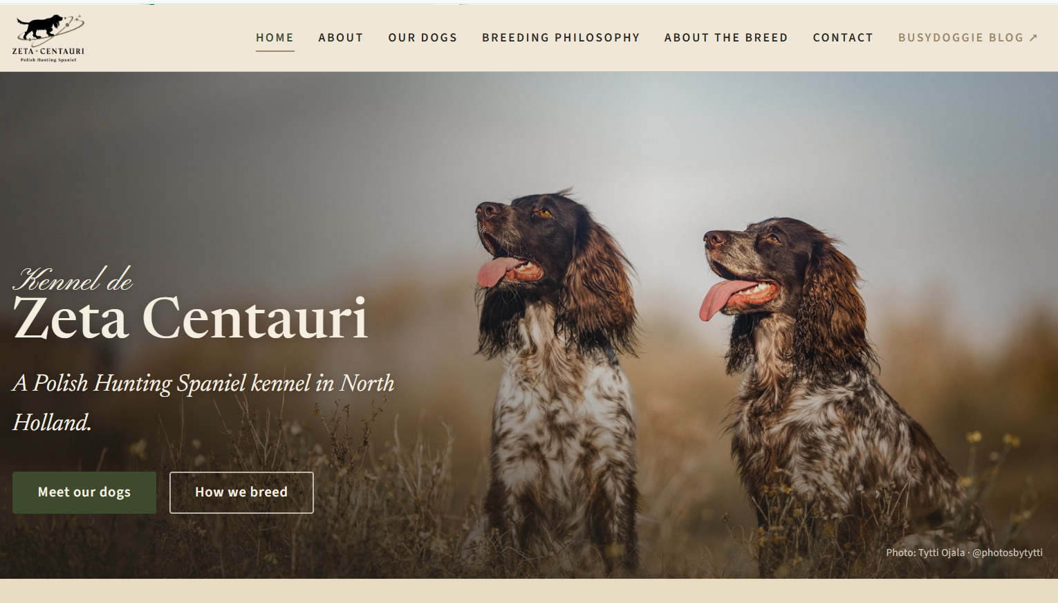 Kennel de Zeta Centauri website homepage